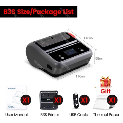 Niimbot เครื่องพิมพ์ฉลากความร้อนขนาดเล็กพกพาได้บลูทูธ B3S เสื้อผ้าเครื่องประดับราคาสินค้าสติ๊กเกอร์บาร์โค้ดกระดาษม้วนพิมพ์ลาย