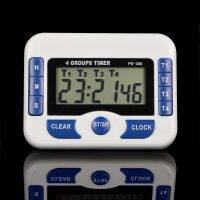 Digital 4 Group Channel Training Study Cooking Kitchen Timers Clocks w/4 Independant Count Down Timer WFEU