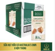 Sữa Hạt Hạnh Nhân Australia s Own hộp 1 lít Organic Nguyên Vị  thùng 8