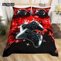 Video Game Controller King Duvet Cover Gamer Bedding Set Single For Boys Girls Teens Player Microfiber Gaming Comforter Cover