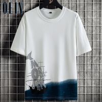 2023 New Mens T-Shirt Short Sleeve Harajuku Tops Summer Streetwear Vintage Tees Shirts O-Neck Oversized Clothing Loose For Mens