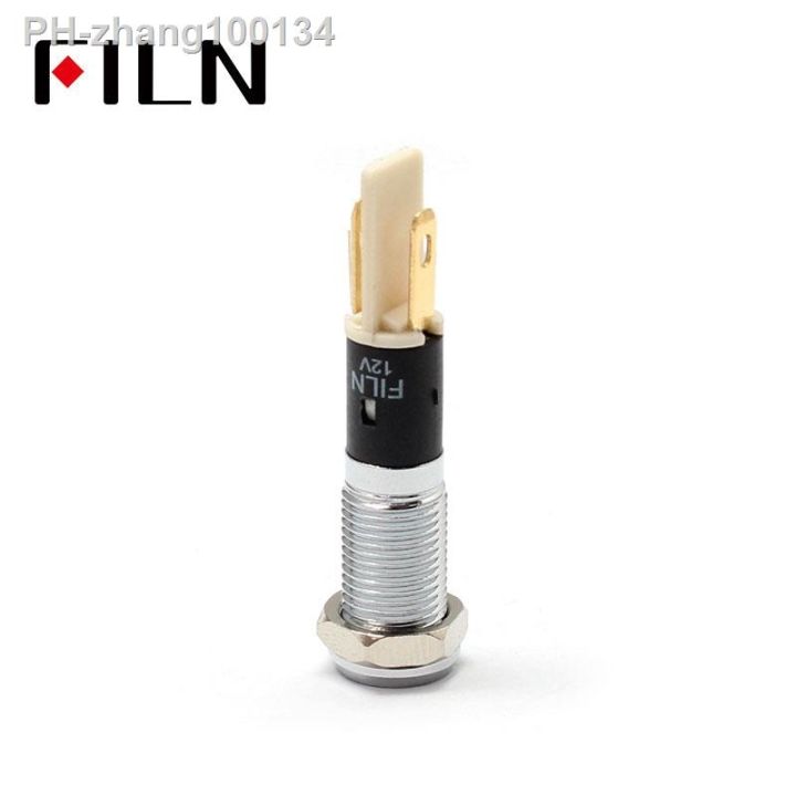 filn-8mm-c11-car-dashboard-silver-shell-turn-signal-marking-12v-led-indicator-light-with-solder-foot