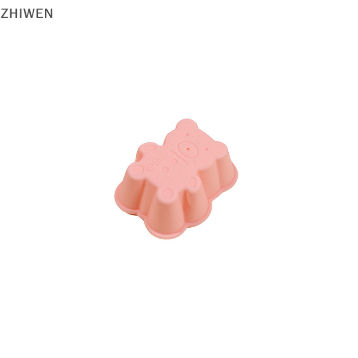 zhiwen-เค้กข้าวเค้กเยลลี่พิมพ์ทำพุดดิ้งทารกซิลิโคนเกรดอาหารอุปกรณ์เบเกอรี่โฮมเมดสีชมพูและสีฟ้า