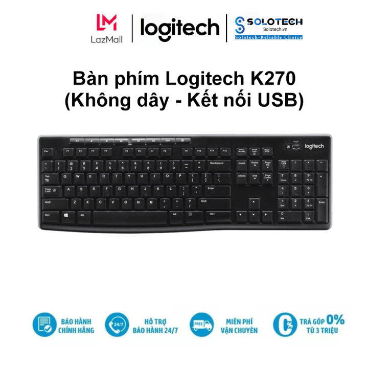 Bàn Phím Máy Tính Logitech K270 Không Dây Kết Nối Usb Hàng Chính Hãng New 100 Lazadavn 6290