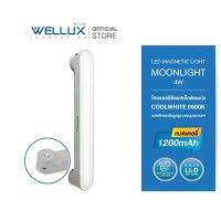 WELLUX โคมไฟแม่เหล็ก 4W ระบบสัมผัส 3 แสง ปรับแสงได้ 3 ระดับ แบตเตอรี่1200mAH ชาร์จไฟได้ MOONLIGHT SERIES