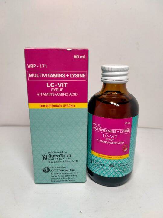 [CLR AGRIVET ] LC VIT MULTIVITAMINS + LYSINE SYRUP 60 ML Lazada PH