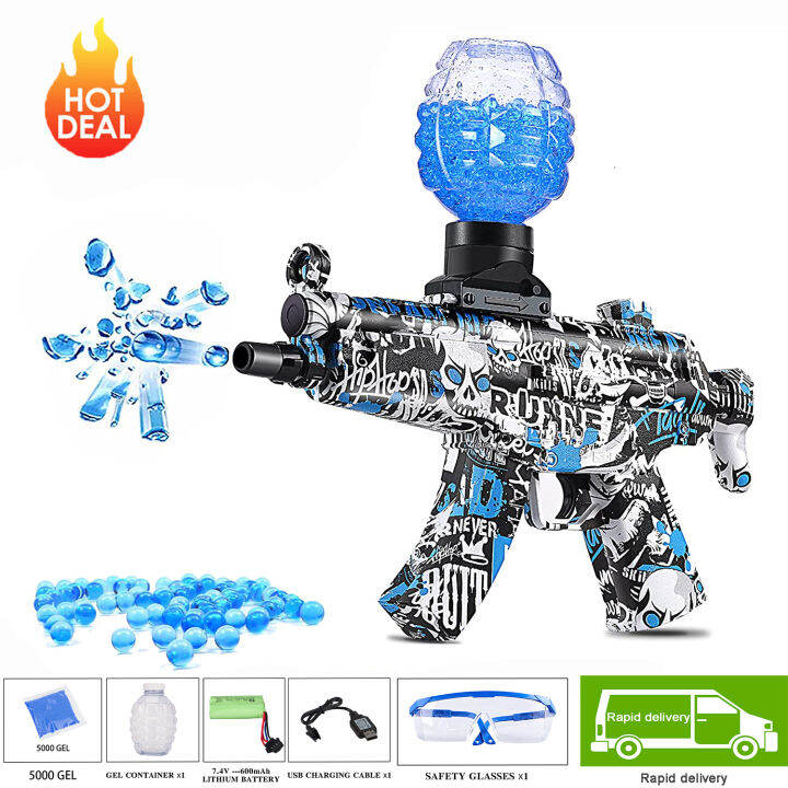 Electric Gel Splatter Ball Water Bead Blaster Automatic Toy Gun