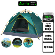 Lều cắm trại tự bung 2 cửa cao cấp Agnite dành cho 2-4 người, chống nước