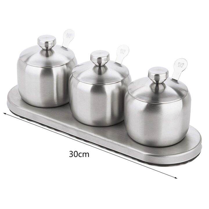 kitchen-188-stainless-steel-seasoning-containers-set-spice-jar-spice-rack-condiment-cruet-bottle-salt-pepper-sugar-storage