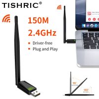 TISHRIC 150M Driver-free Wireless Network Card USB 2.0 IEEE 80.11b/g/n USB Wifi Adapter Wireless Card For Laptop PC Wifi Antenna  USB Network Adapters