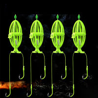 COOL 4Pcs ตะขอตกปลาแบบปรับได้แขวนตะขอระเบิดเครื่องมือ Double Barbed Hook Fishing Tackle