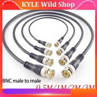 KYLE Wild Shop 0.5M/1M/2M/3M BNC Male To Male Adapter Connector Cable Cord M/M plug For CCTV Camera Home Security Double-head Video