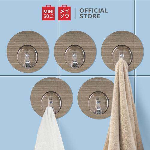 Miniso Plastic Wood Hook 6 Pcs/Basic Traceless Hook Crochets 5 Pcs