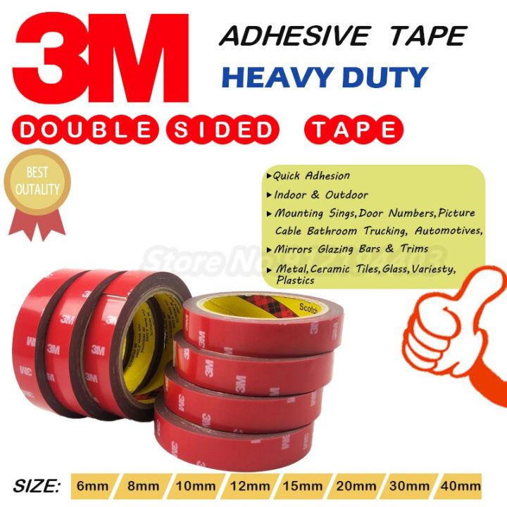 3M VHB Heavy Duty Mounting Double Sided Tape Adhesive Acrylic Foam  6/8/10/12/15/20/30/40/50mm High viscosity For Car Home Office - AliExpress