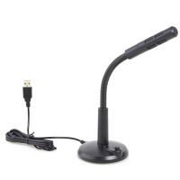 Mini Wired USB Microphone Desktop Plug Play Studio Mic for Computer Laptop PC MAC