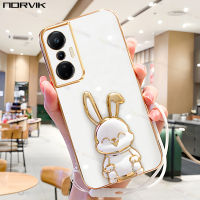 NORVIK เคสมือถือชุบโลหะสีขาวสุดหรูพร้อมสายคล้องสำหรับ Infinix Hot 20S Note 12 Smart 7ศูนย์20 20i 12i 11 11 11S 10 10i 10S 9 8 8i 6 5 4 X Neo play Pro Plus G96 NFC VIP G88 4G 5G 2023 N1-2ปลอกอ่อน