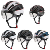 PC EPS Road Mountain Bike Helmet Safety Impact Resistance หมวกกันน็อคขี่จักรยานพร้อมไฟท้ายผู้ใหญ่อุปกรณ์ป้องกันจักรยานอุปกรณ์