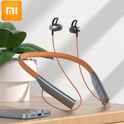 （Orange home earphone cover）Xiaomi 2022หูฟังพร้อมไมโครโฟนหูฟังบลูทูธไร้สาย,ชุดหูฟัง TWS ห้อยคอกีฬาลดเสียงรบกวนสำหรับ