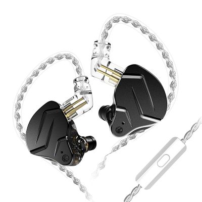 KZ ZSN Pro X แหวนเหล็กไดร์ฟระบบไฮบริดหูฟังมีสายอินเอียร์,รุ่นไมโครโฟน (สีดำ) [ห้างสรรพสินค้าฮัวเจียคัง]