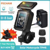 【LZ】✣  PECHAM-TPMS Solar motocicleta pneu pressão sensores motor pneu pressão monitoramento sistema sensor externo para moto 0-8Bar