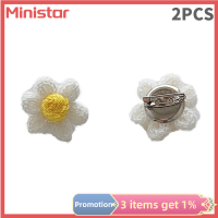 Ministar 2ชิ้นสีสันสดใสเข็มกลัดดอกไม้ขนาดเล็กรูปหัวใจอุปกรณ์เสริมกลีบดอกไม้เหมือนเด็ก