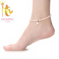 NYMPH Pearl Anklets 100 Natural Freshwater Pearl fine jewelry Trendy Fashion For Girl Women NYJL101