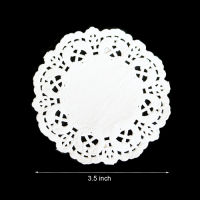 100 Pcs 3.5"=88mm White Round Lace Paper Doilies Doyleys,Vintage Coasters Placemat Craft Wedding Christmas Table