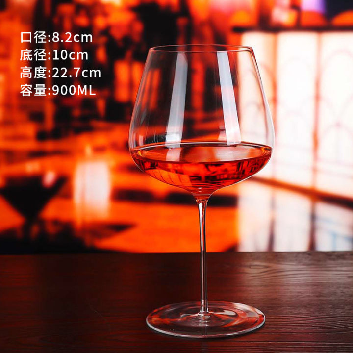 แท่งบางเฉียบแก้วไวน์แดงคริสตัลแก้วไวน์หลอดไฟติดบ้านหรูหราแก้วไวน์แดงคริสตัลไวน์แดงแชมเปญแก้วกระจก-linguaimy