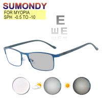 【LZ】✼☸▩  Óculos de miopia para mulheres e homens óculos míopes anti raio azul ou fotocromático astigmatismo personalizado UF04 0.5 a 10 prescrição