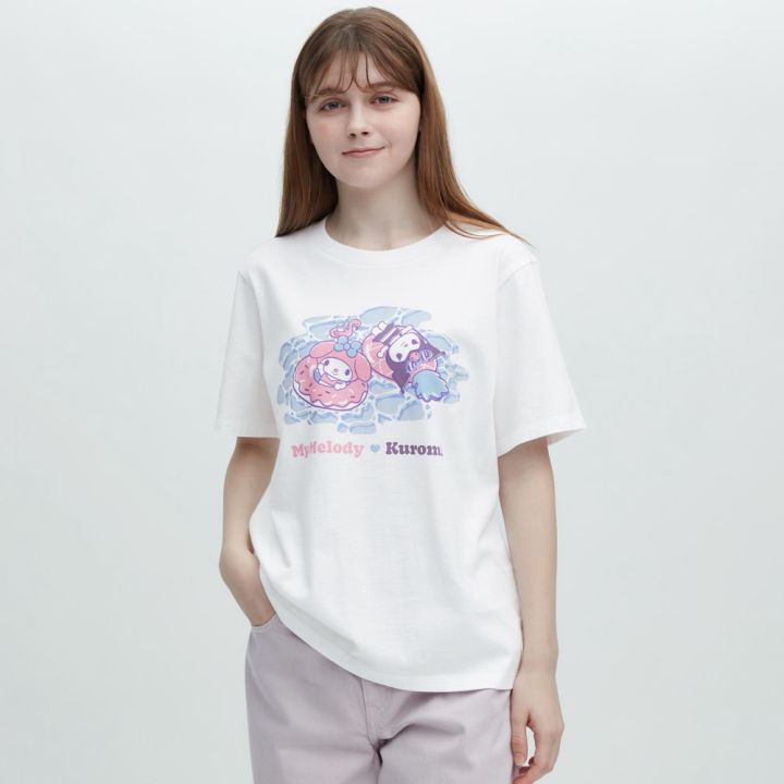 uniqlo-womens-ut-เสื้อยืดพิมพ์ลาย-sanrio-แขนสั้น-sanrio-458756-uniqlo