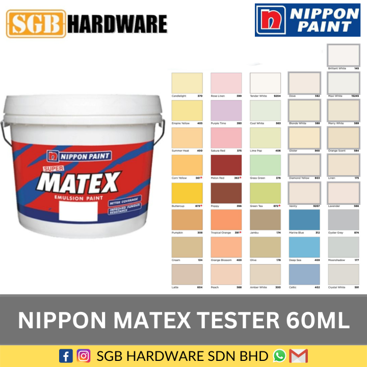 Nippon Paint Matex Tester / Cat Tester Wall Painting Tester / Color