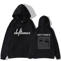 Deftones Skull Black Hoodie Vintage Around The Fur Adrenaline Band Merch Sweatshirt Men Long Sleeve Tops Hip Hop Hoodies Size XS-4XL