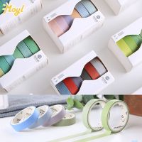 Morandi 6Pcs Set Colored Japanese Paper Tape Can Tear Diary Decoration DIY Stickers