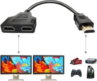 【DT】HDMI-compatible Splitter Adapter Cable 1 in 2 Out HDM-compatible Male to Dual Female 1 to 2 Way for HD  LED  LCD Two The Same TV  hot