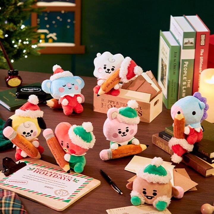 Genuine Bt21 Christmas Plush Toy Kawaii Korea K-Pop Star Stuffed ...