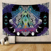 Neighborhood politic Psychedelic Skull Chakra Mandala Papestry Flower Mushroom Wall Hanging Hippie Room Car Decor Dorm Home. Art Decoration ！