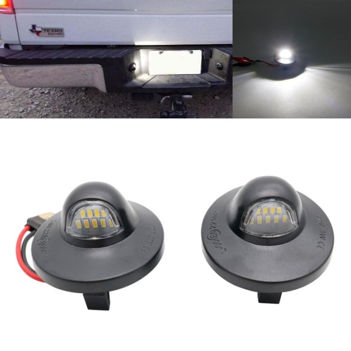 1 Pair LED Car License Plate Light for Ford F-150 Raptor 1990-2014 Auto Licence  Plate Light Tail Reverse Backup Rear Light Lamp