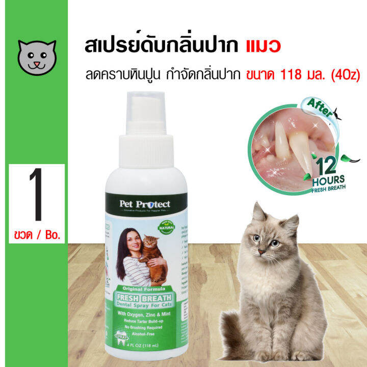 Pet Protect Cat Dental Spray 4Oz. สเปรย์ดับกลิ่นปากแมว สูตร Original