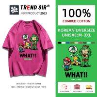 TrendSir ?พร้อมส่ง? เสื้อยืดไซส์ใหญ่ ใส่สบาย เครื่องแต่งกายง่าย สวยหรู ขนาดใหญ่ มี7สี M-3XL