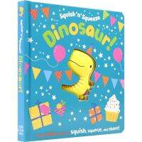 Squish  n Squeeze Dinosaur! Dinosaur kneading music paperboard Book Concrete perception touch book number book enlightenment cognition soft rubber toy English story picture book English original imported book