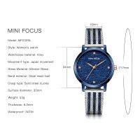 Mini FOCUS MF0329L นาฬิกาข้อมือควอทซ์แฟชั่น หรูหรา สําหรับผู้หญิง