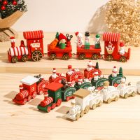 Wooden/Plastic Train Christmas Ornament Merry Christmas Decoration For Home 2023 Xmas Gifts Noel Natal Navidad New Year 2024