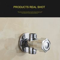 ♙ 165g Full Copper Basin Bathroom Thickened Long Triangle Valve Hot And Cold Water Stop Valve Three-Way Angle Valve Switch