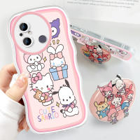 เคสมือถือสำหรับ Xiaomi Redmi 11A Redmi 12C เคสโทรศัพท์หยักนิ่มแฟชั่นครอบครัว Sanrio น้ำมันการ์ตูนสร้างสรรค์ป้องกันกล้องคลุมทั้งหมดเคสโทรศัพท์มือถือ