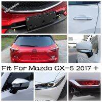 ZR สำหรับชุดด้านนอกพอดีโครเมียมเงาไฟหน้า/ท้ายรถหมอกปลอกเบรคคิ้วสำหรับ Mazda CX-5 CX5 2017 - 2021