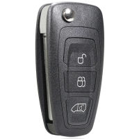 3 1ปุ่ม433เมกะเฮิร์ตซ์พับ Keyless สมาร์ทกุญแจรถระยะไกล Fob กับ63ชิป BK2T-15K601-AA Abac เหมาะสำหรับ2014-201ขนส่ง