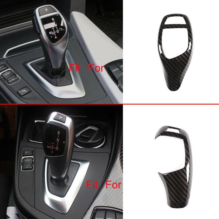 สำหรับ-bmw-1-2-3-4-5-6-7-series-x4-x5-x6คาร์บอนไฟเบอร์สี-shift-knobs-เกียร์-shift-ตกแต่งฝาครอบรถอุปกรณ์ตกแต่งภายใน