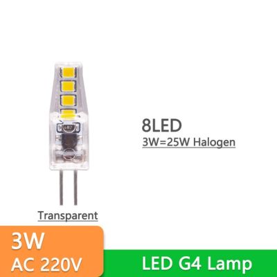 หลอดไฟ Led ขนาดเล็กหรี่แสงได้6ชิ้น,G4ไฟ Led ทรงซังข้าวหลอดไฟ Led 4W 6W 360 /Ac หลอดฮาโลเจนแทนโคมระย้ามุม