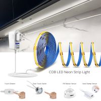 COB Led Strip Tape Light 12V 320 leds/m Width 8mm with Adapter RF Remote Cabinet Door Touch Dimmer Hand Sweep PIR Motion Sensor LED Strip Lighting