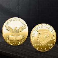 เหรียญที่ระลึก Donald Trump 2024 President of US Souvenir Save America Again Supporters Challenge Coin Gold Plated Coin Gift-Pujeu